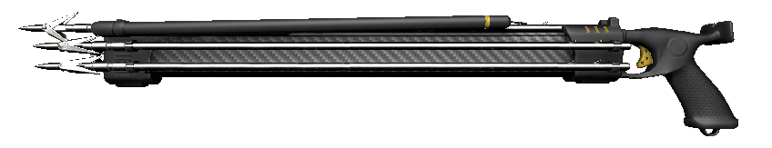 Side view of the Slinger speargun.